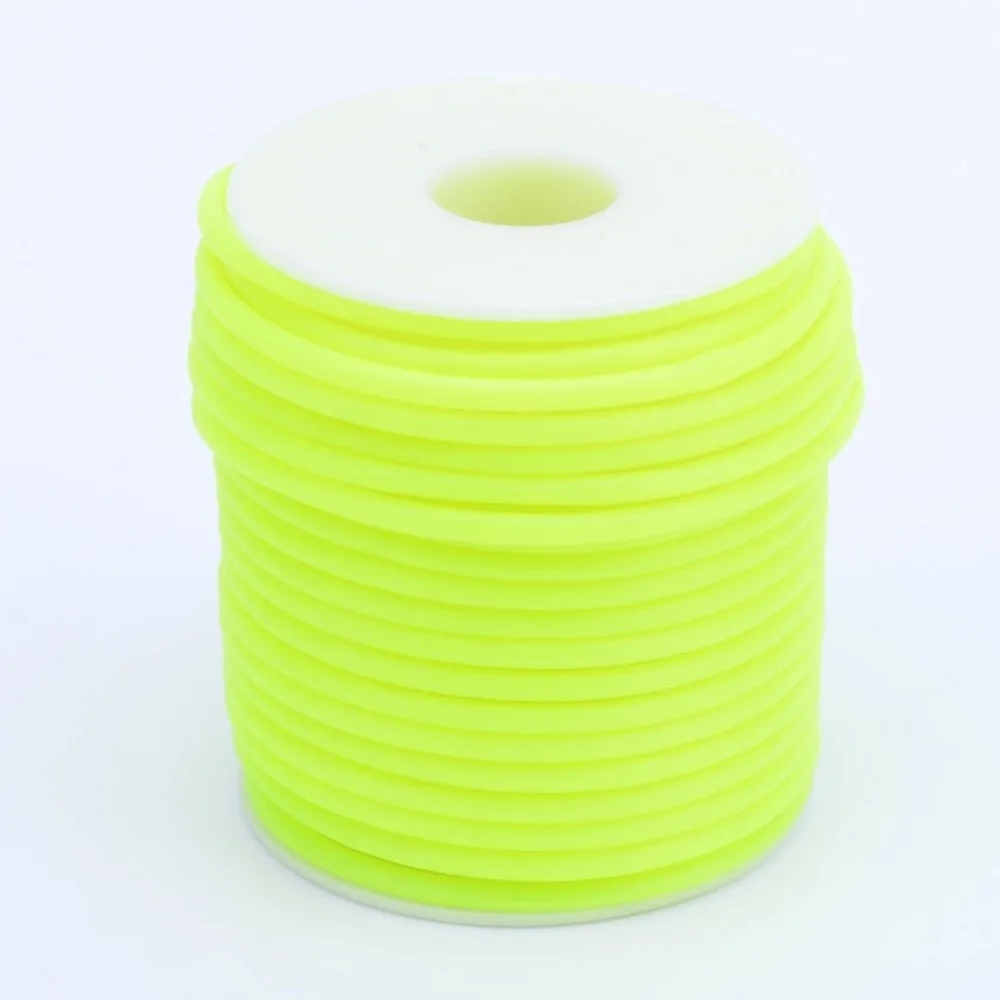 Elegant 2mm 55Yards Hollow Rubber Tubing Elastic Round Stitch Keeping Cords Stretch Knitting Barber Cord DIY Craft