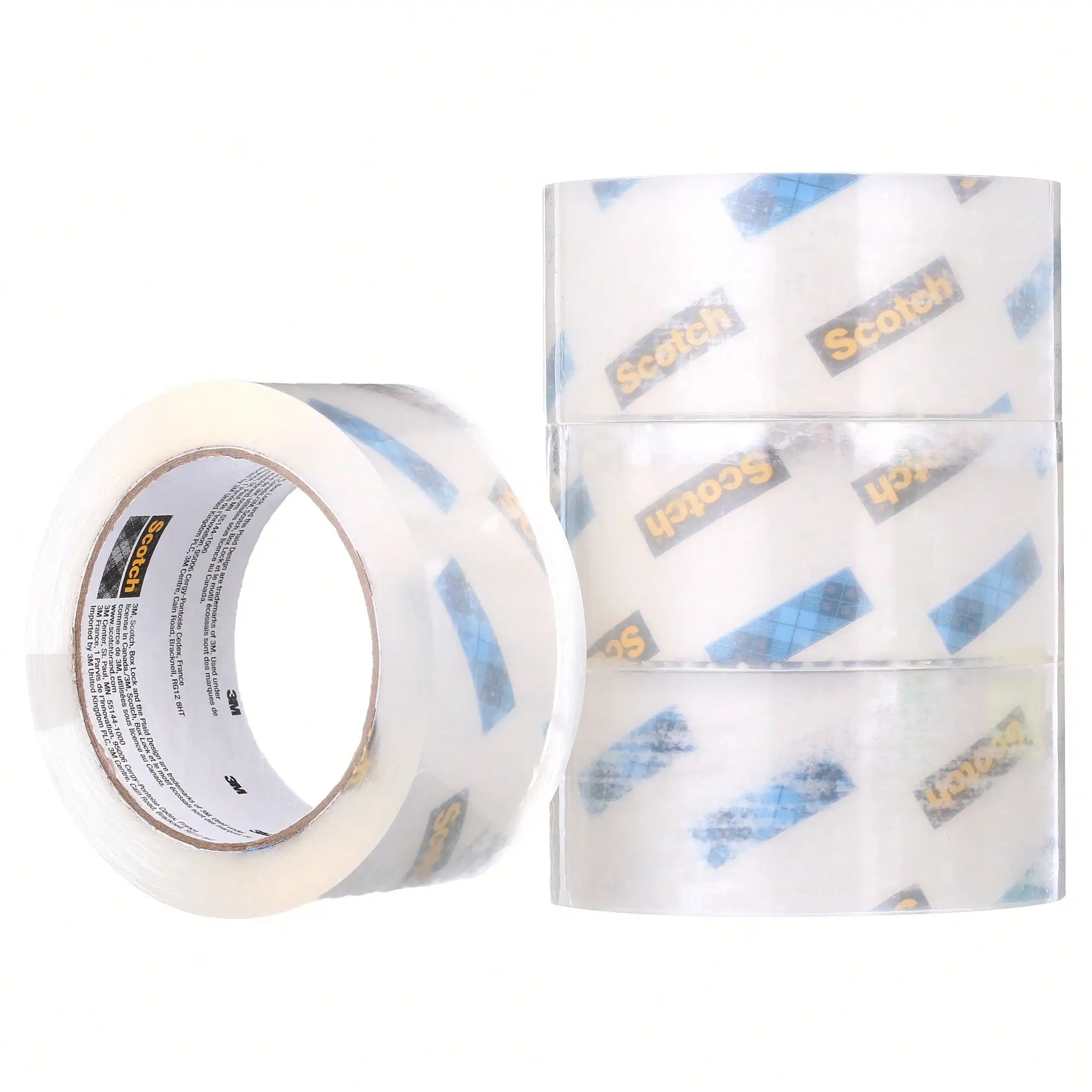 Nastro per imballaggio per spedizione, trasparente, 1,88" x 54,6 iarde, 4 rotoli