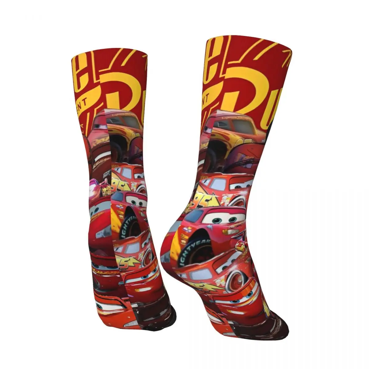 Lightning Mcqueen Socks Casual Stockings Autumn Anti Slip Men Socks Soft Breathable Custom Running Socks