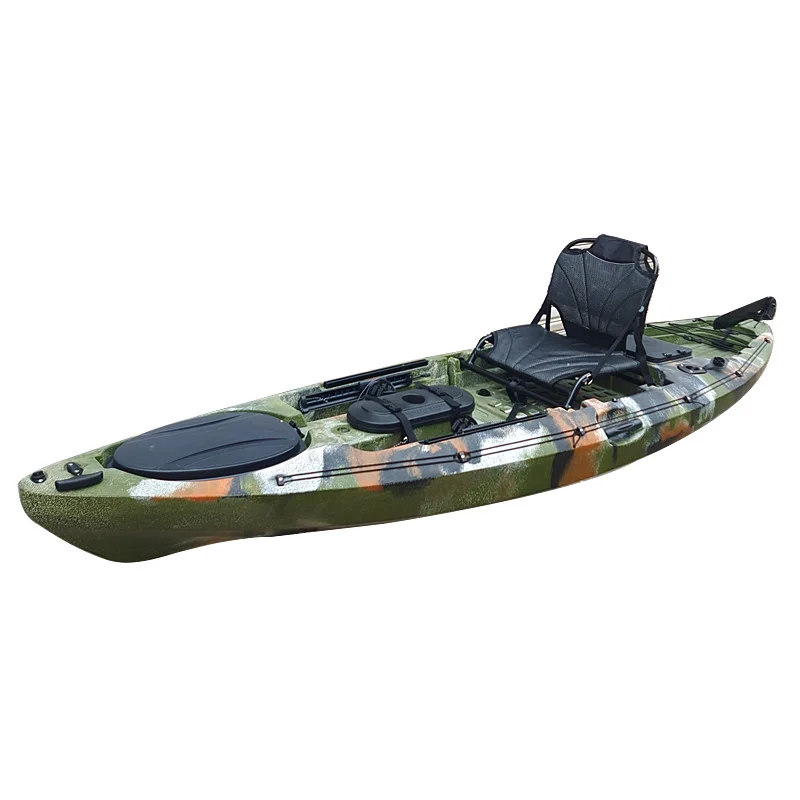 2024 Fashion Design water play craft Professional single fishing kayak/canoe 1 person Pedal Drive Boat