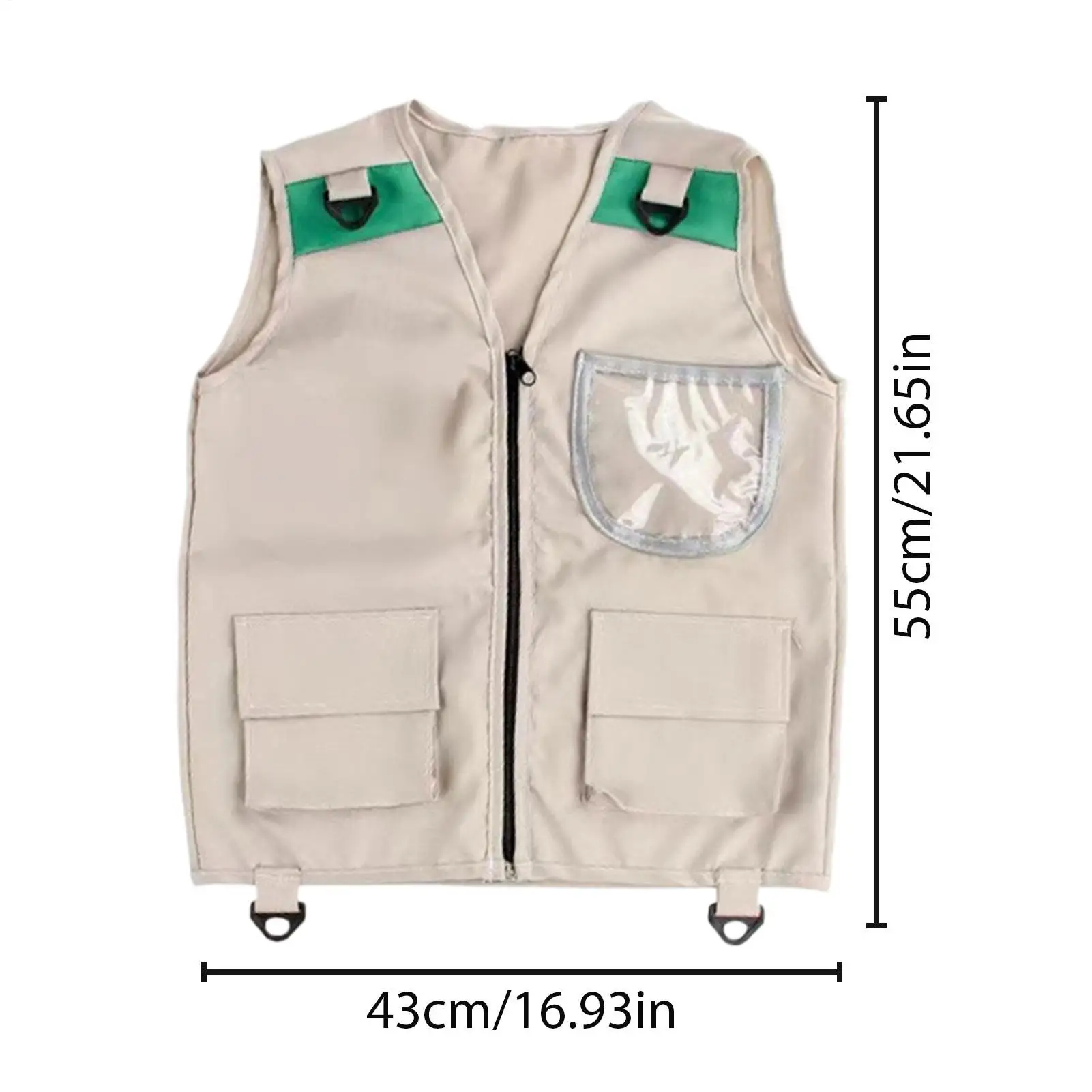 Kids Fishing Vest Sleeveless Costume Jacket Outdoor Vest For Park Zoo Camping Hiking Exploration Trekking Outdoor Activity Role