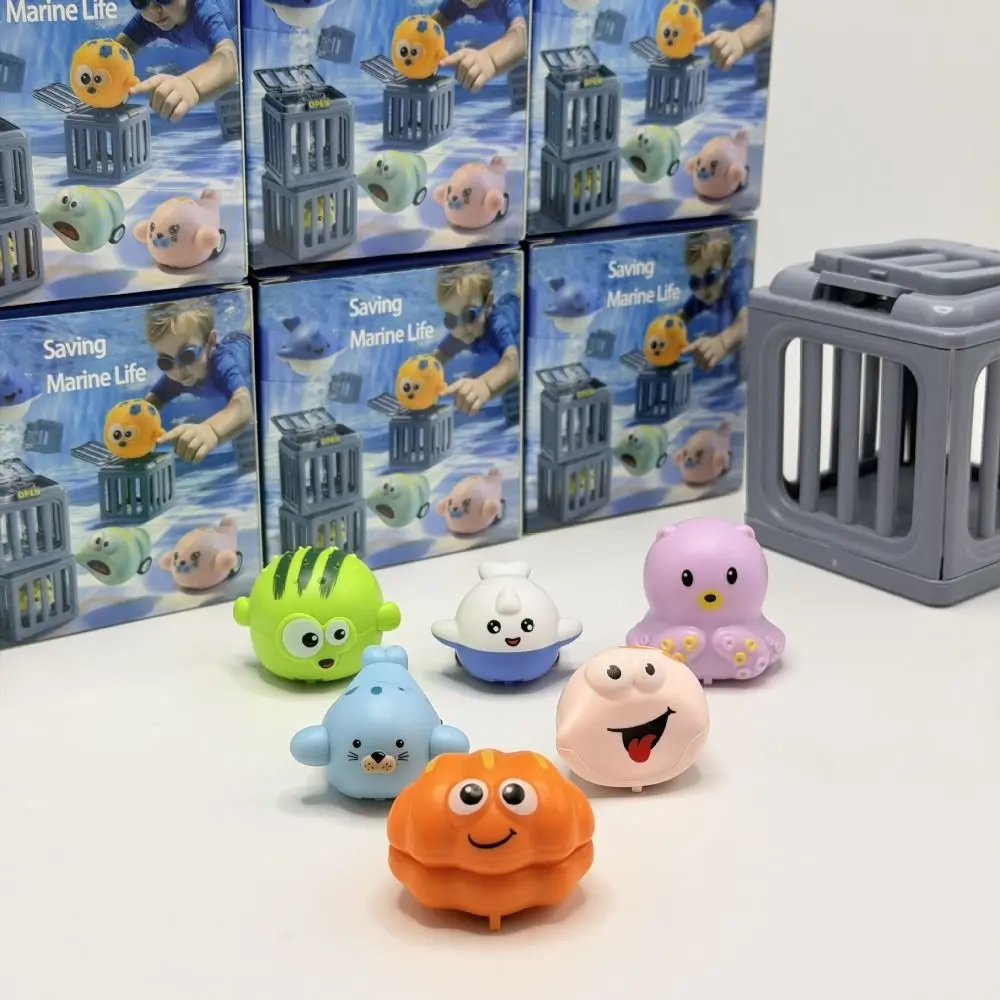 Ocean Animals Children's Pool Diving Toys Cute Cartoon Design with Storage Cage Underwater Dive Toys