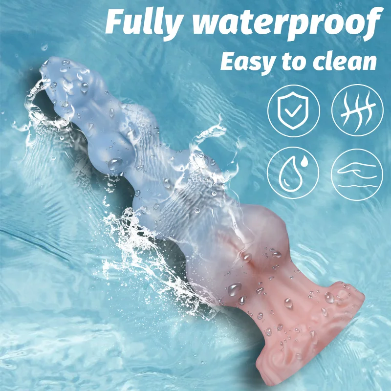 Monster Gourd Egg Dildo Fantasy 3 Knot Dildo Soft Silicone Hands-free Dildo Big Suction Cup G-spot Penetration Anal Sex Toys 18+ - Image 6