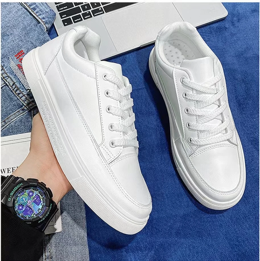 

Fashion Shoes Women Man Vulcanize Shoes Spring New Casual Classic Solid Color PU Leather Shoes Women Casual White Shoes Sneake