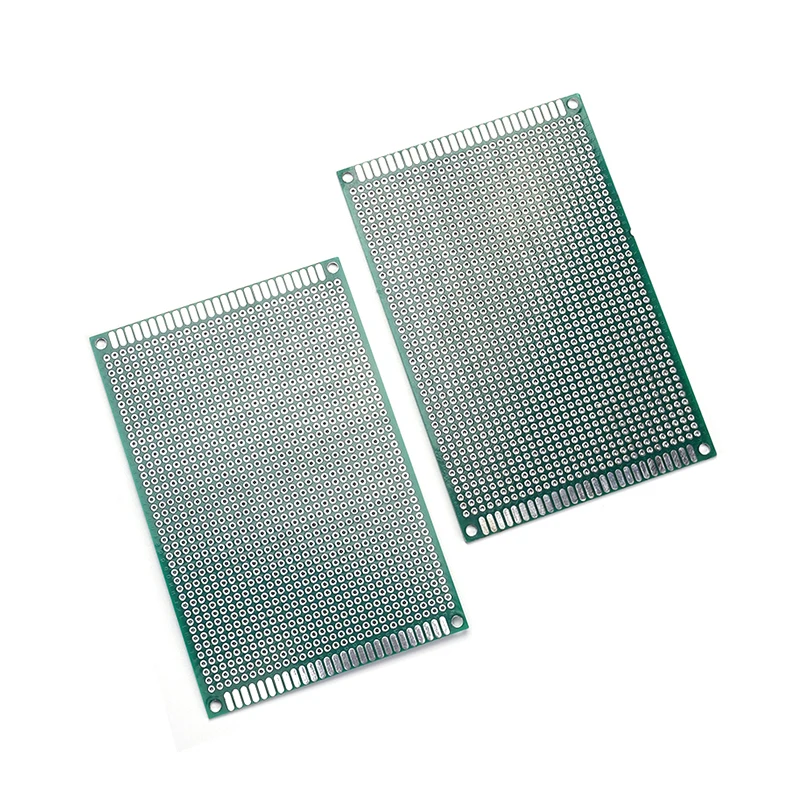 2 Stück Universelle Doppelseitige Leiterplatte für Elektronische Bauteile, 2,54mm Rastermaß, 8x12cm Größe für DIY-Projekte – Detail 4