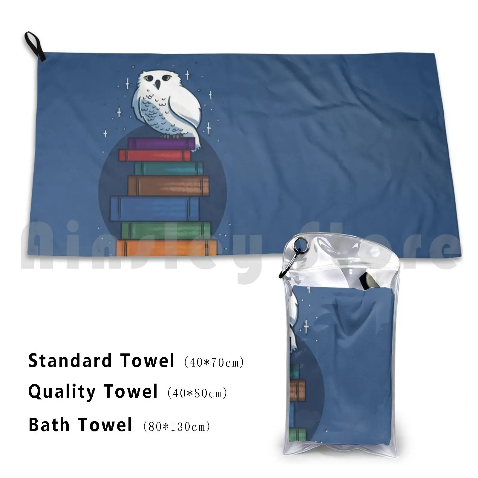 An Owl With The Way To Magic Bath Towel Beach Cushion Owl Cute Hedwig White Owl Snowy Owl Books Reading