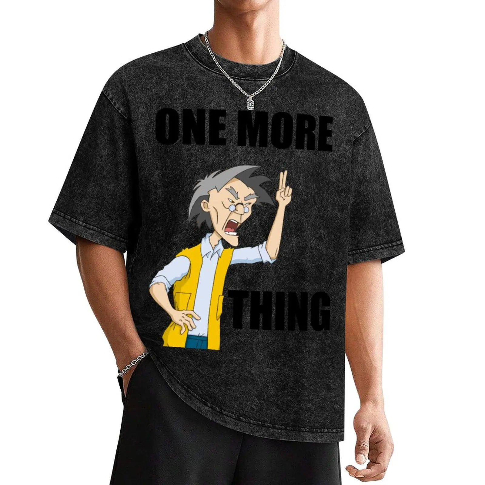 

Uncle Chan - One more thing T-Shirt sweat oversized graphic tee anime shirts men