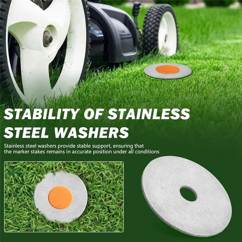 AT02-For Low Profile For Survey Stakes 4X  Stainless Steel Washers, The Visibility Of The Survey Maker Stakes Property Line Mark