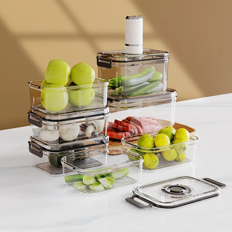 

Vacuum Storage Box Microwave Safe Food Storage Container Refrigerator Fresh Keeping Box Sealed Bento Box Kitchen Dispenser