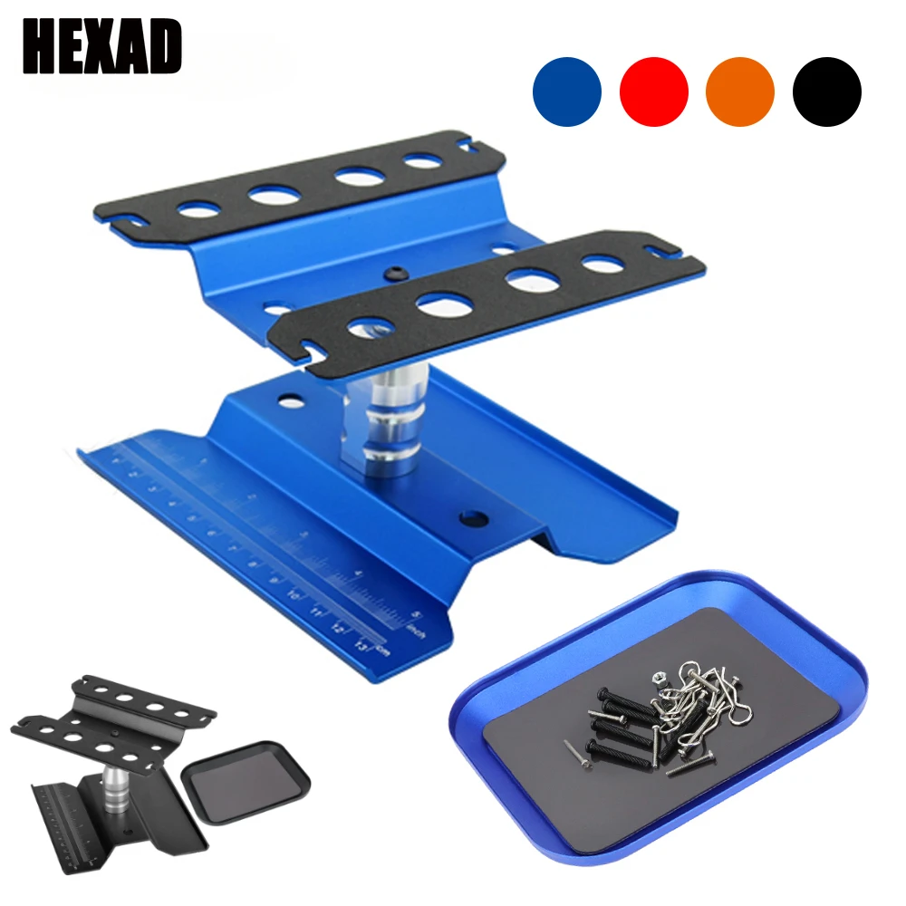 RC Car Work Stand Repair Workstation 360° Rotation Lift with Screw tray for Traxxas Axial Arrma Redcat 1/10 1/12 1/16 RC Car