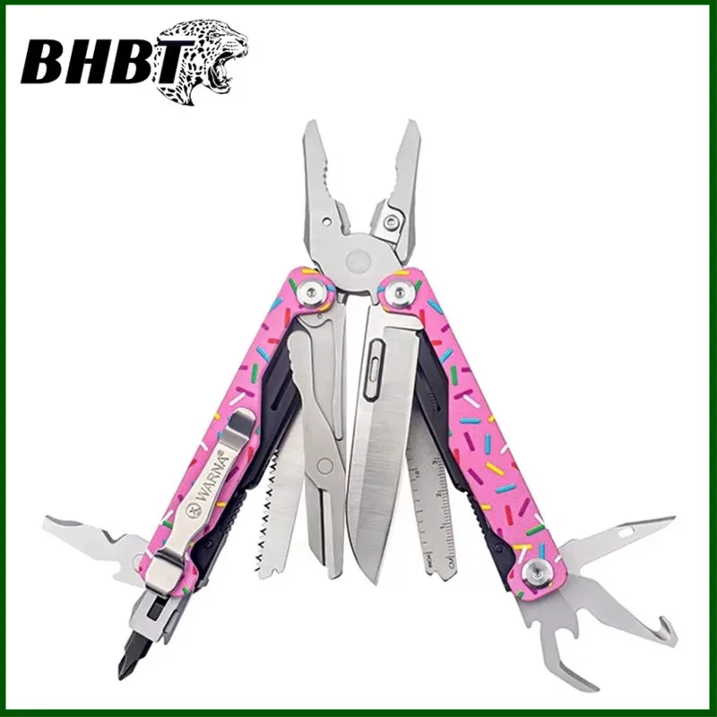 BHBT Ark Pliers G10 Donut Handle CNC Engraved Multi functional Folding Tool Pliers Outdoor Emergency Equipment