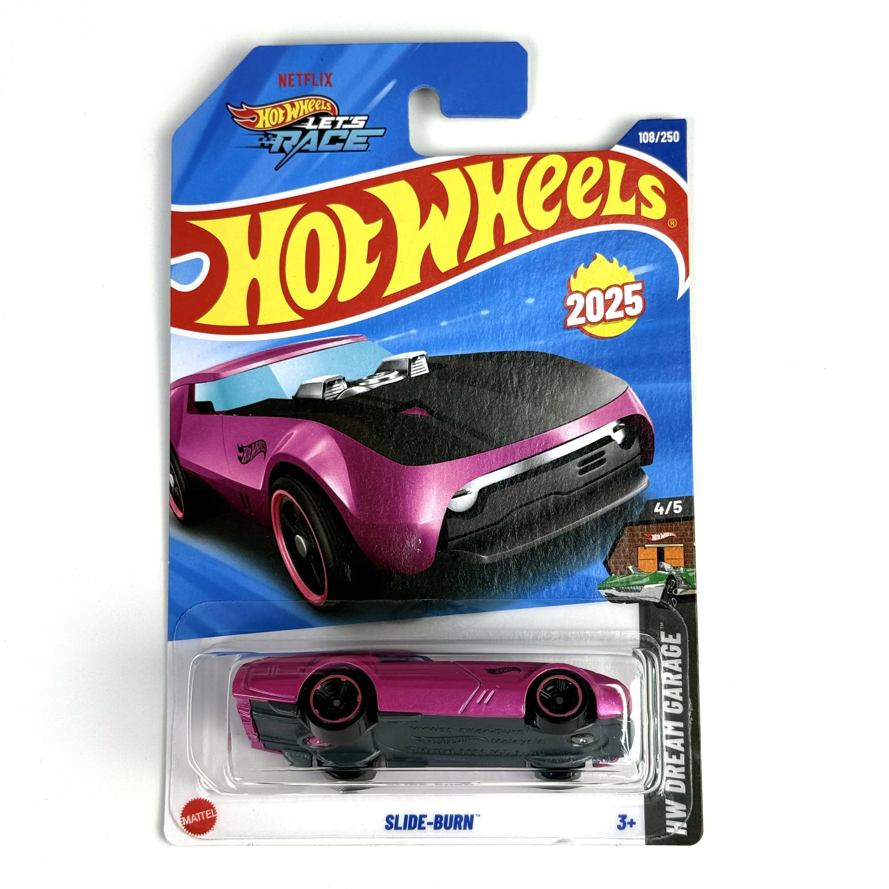 

2025-108 Hot Wheels Cars 2025F SLIDE-BURN 1/64 Металлическая литая модель игрушечного транспортного средства