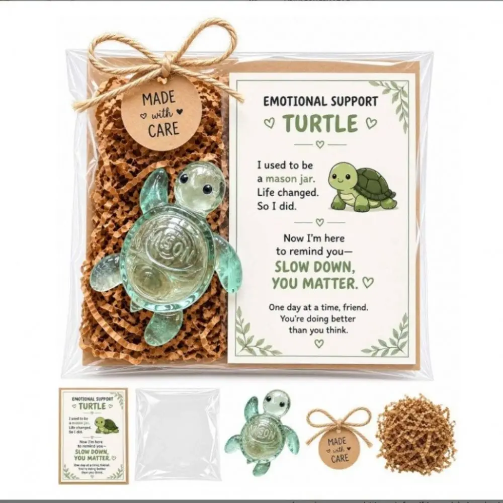 Handmade Craft Glass Animal Figurine Compact Size Motivational Card Glass Animal Sculpture Table Ornament Recycled Glass