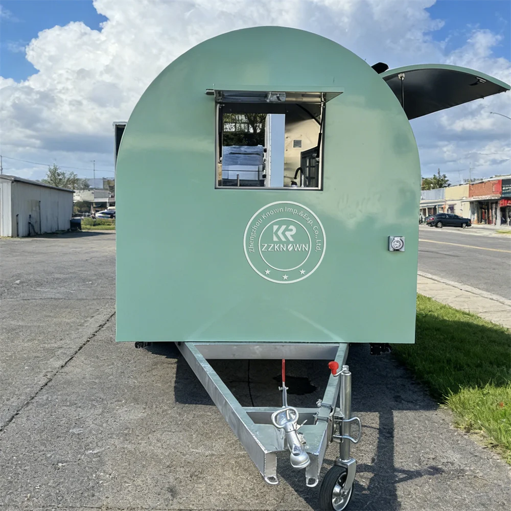 شاحنة طعام متنقلة فاخرة معدات مطبخ المطاعم بالكامل شاحنة مشروبات تقديم الطعام عربة هوت دوج مقطورة طعام للشواء للبيع