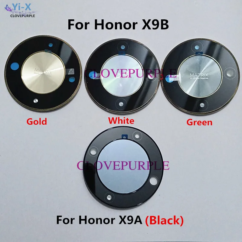 1pcs Rear Back Camera Glass Lens with Frame Holder Replacement for Huawei Honor X9a X9b 5G