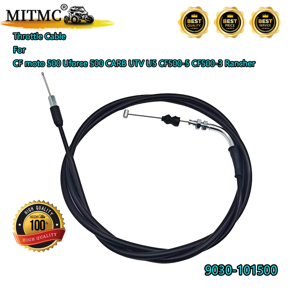

High Quality Throttle Cable For CF 500 Uforce 500 CARB UTV U5 CF500-5 CF500-3 Rancher 9030-101500