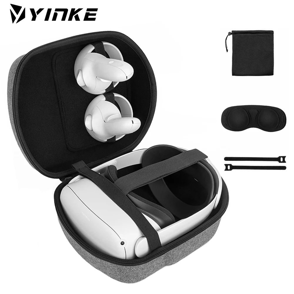 Yinke Storage Bag For Oculus Quest 2 VR Headset Hard EVA Travel Portable Convenient Carrying Case Controllers Accessories