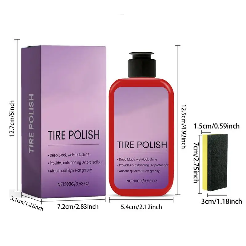 Car Tire Cleaner Professional Wheel Long Lasting Tyre High Gloss Easy Application Greasy Auto Tire Refurbishing Agent Cleaner