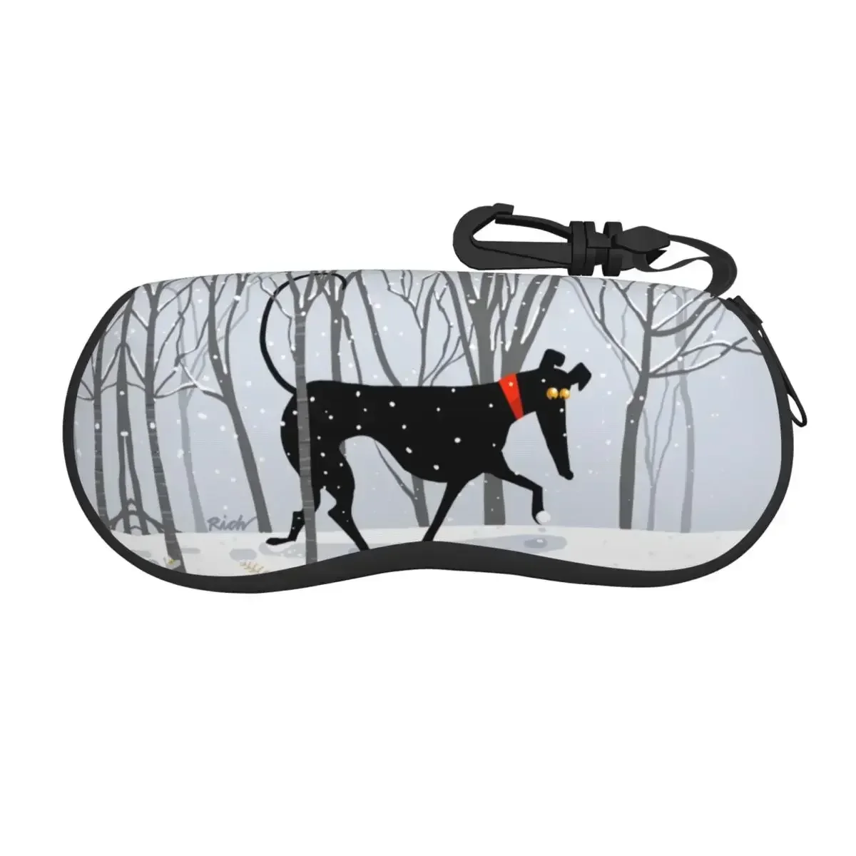 

Winter Hound Shell Eyeglasses Protector Cases Fashion Sunglass Case Greyhound Whippet Sighthound Dog Glasses Bag