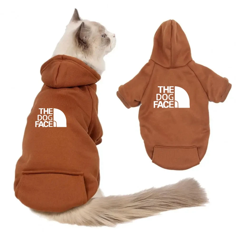 Autumn Winter Pet Clothes Fashion Letter Print Cat Puppy Hoodies for Small Dogs Cats Persian Sphynx Clothing Kitten Coat Outfit