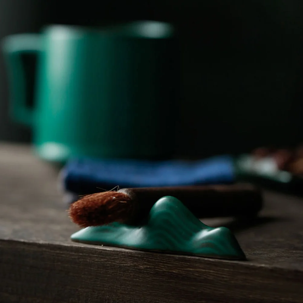 

1Pcs Brush Pen Rest High Quality Ceramic Material Non Slip Base Holds Ink Pens Brushes Securely Modern Study Room Decoration