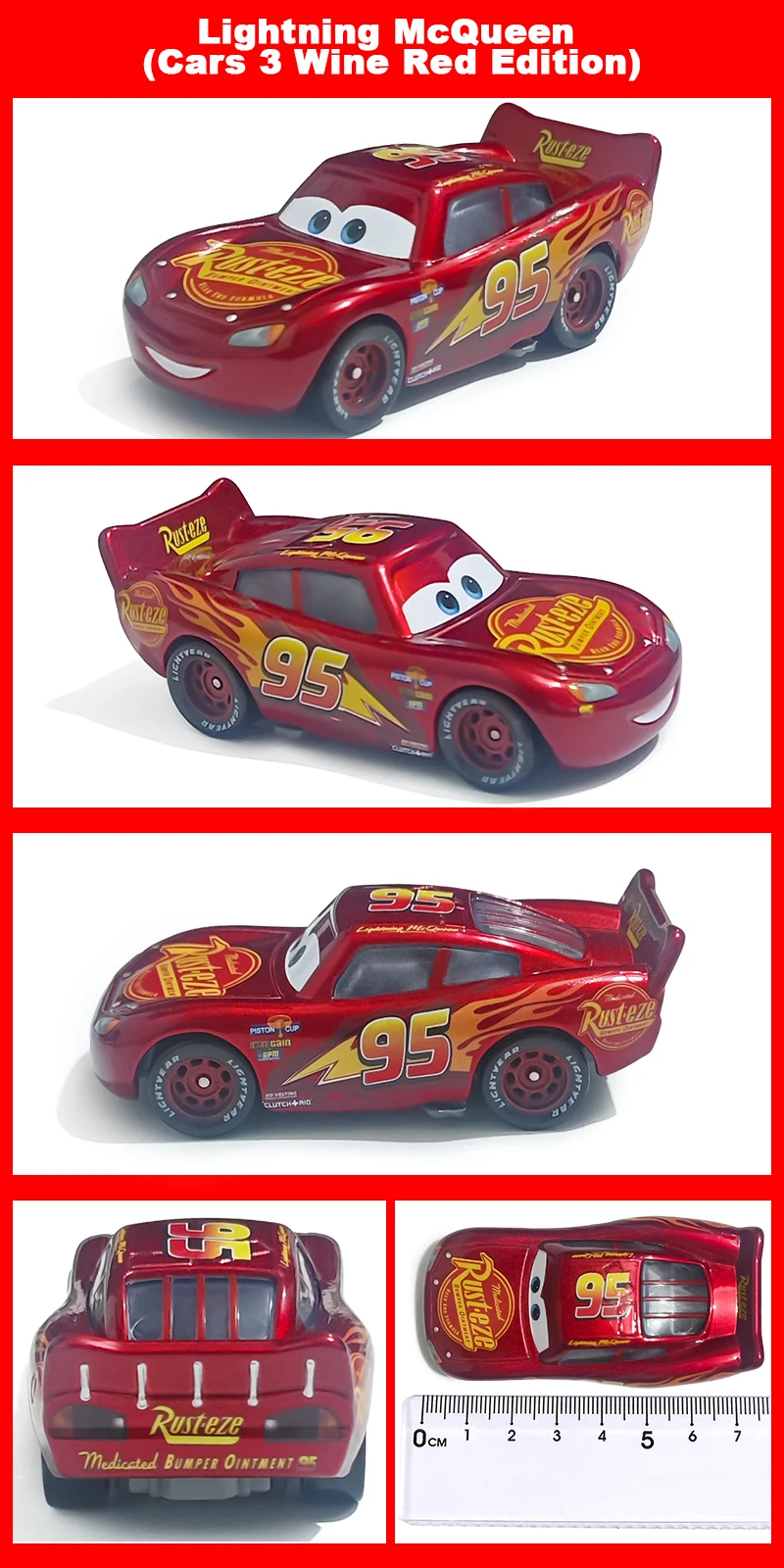 Cars Gold Galvanisierung Car King 43 Anime Figur Strip Weathers 1/55 Metall-Druckguss Dinoco Rennspielzeug Kindergeschenke – Detail 14