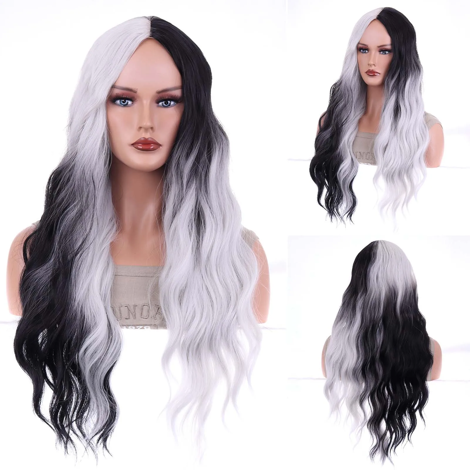 

28 Inch Natural Wavy Hair Wigs Full Head Wigs Regular Everyday Wigs for Theme Parties Weddings Dating Party Dropshipping from US