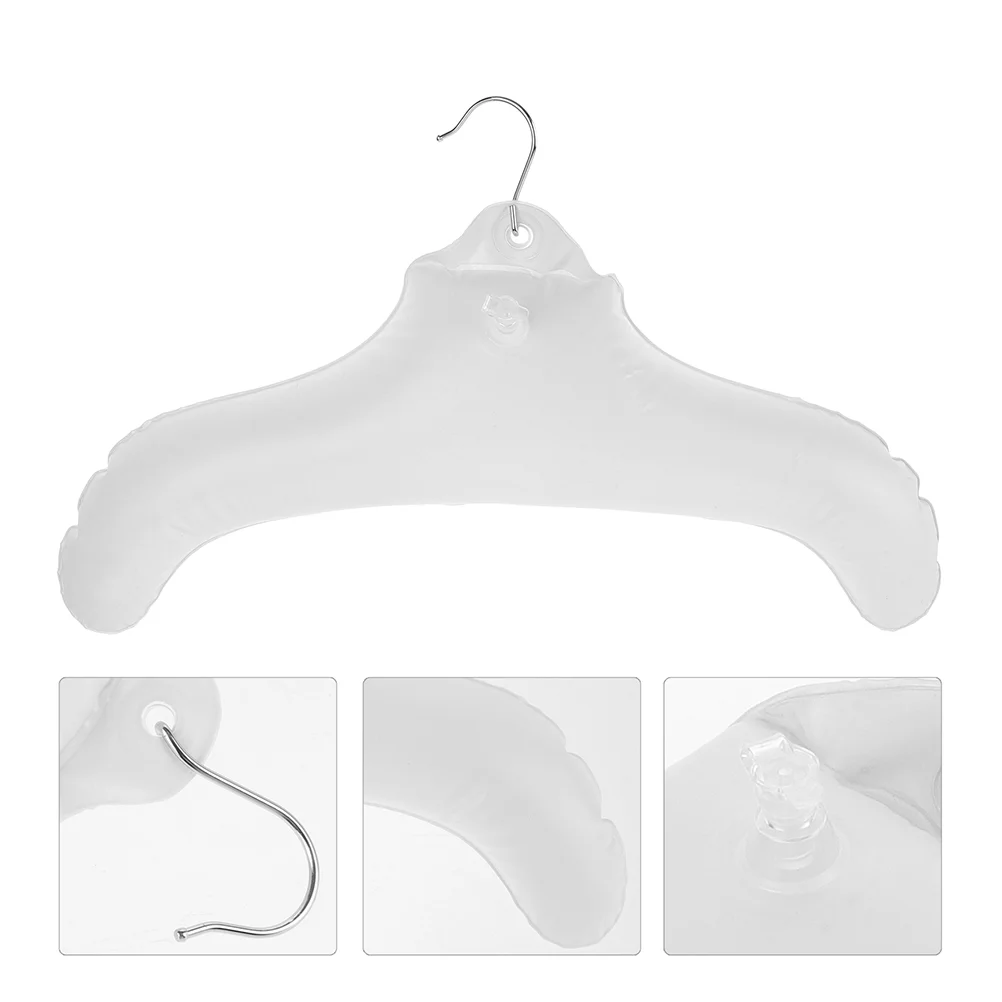 2 Pcs Inflatable Hanger Hangers for Pants Travel Shirt Laundry Drying Clothing Space Saving Pvc Baby Multi Clothes