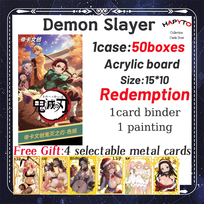 Dika Cuture Demon Slayer BoardsCollection Nezuko Shinobu Japanese Anime Kimetsu Yaiba Booster Box Tcg Card Toy Hobbies Gifts