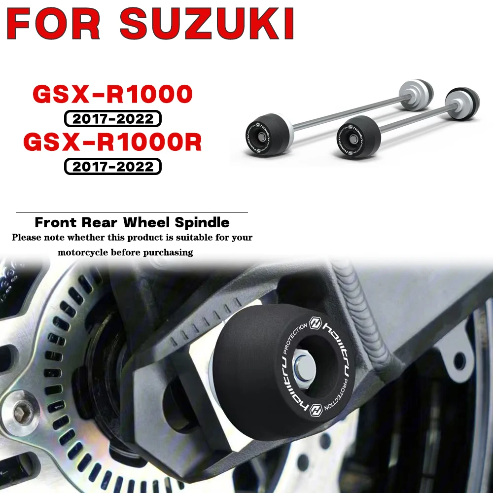 For SUZUKI GSX-R1000 GSX-R1000R 2017 2018 2019 2020 2021 2022 Motorcycle Front Rear Wheel Spindle Crash landing Protection