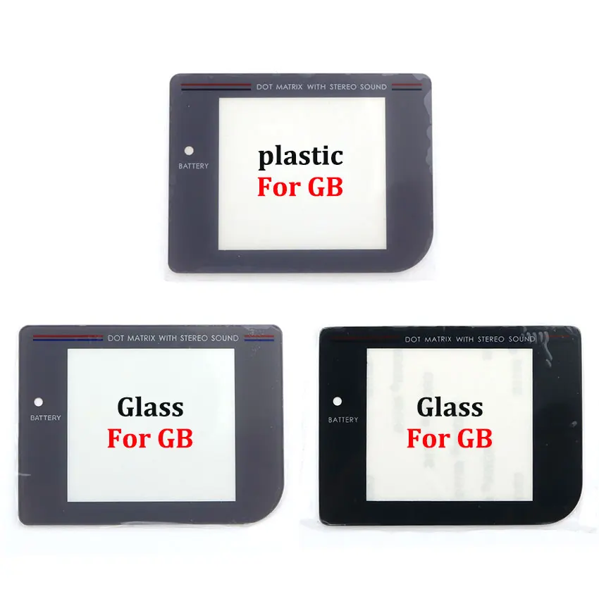 JCD 1pcs Plastic Glass Screen Lens For GB GBA SP GBC GBL GBP Lens Cover Protector W/ Adhensive