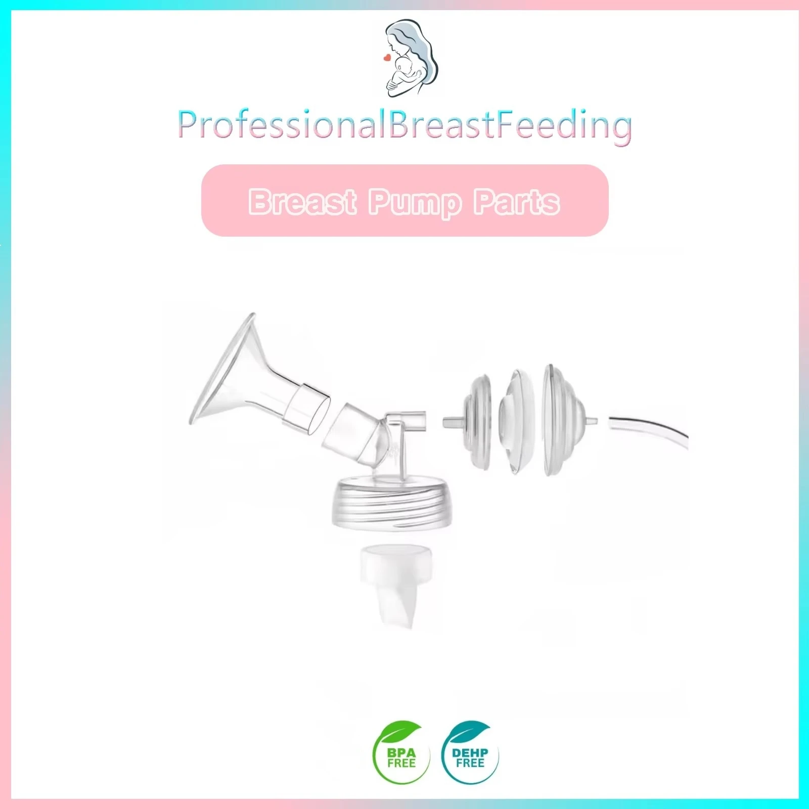 1SetWideneck Breast Shield with Valve 15/17/19/21MM Duckbill Valve Wearable Breast Pump Accessories for Cimilre / Spectra Maymom