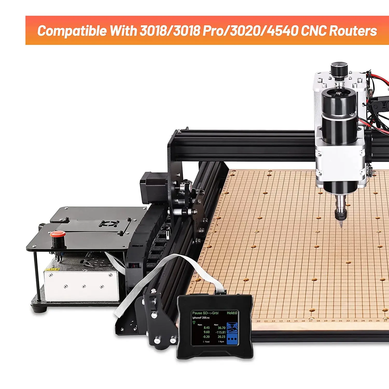 Controlador sin conexión CNC con pantalla táctil, módulo de control fuera de línea de enrutador CNC, controlador sin conexión GRBL de 2,8 pulgadas