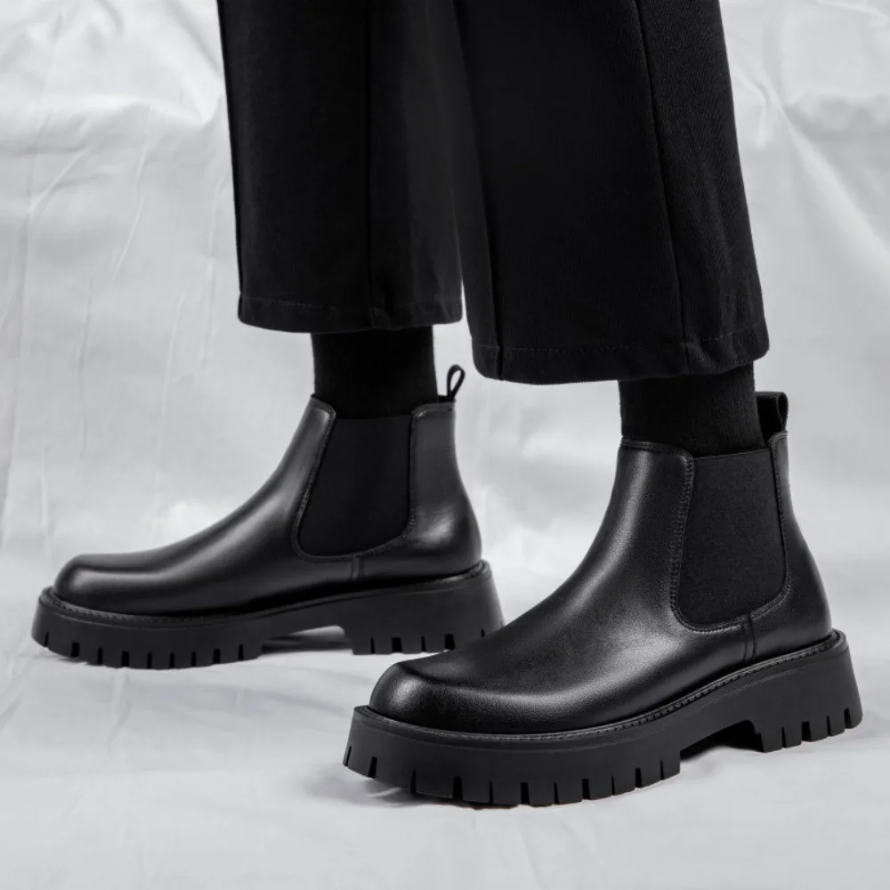 new-winter-chelsea-boots-for-men-genuine-leather-high-top-boots-fleece-lined-warm-footwear-trendy-versatile-british-style-boots
