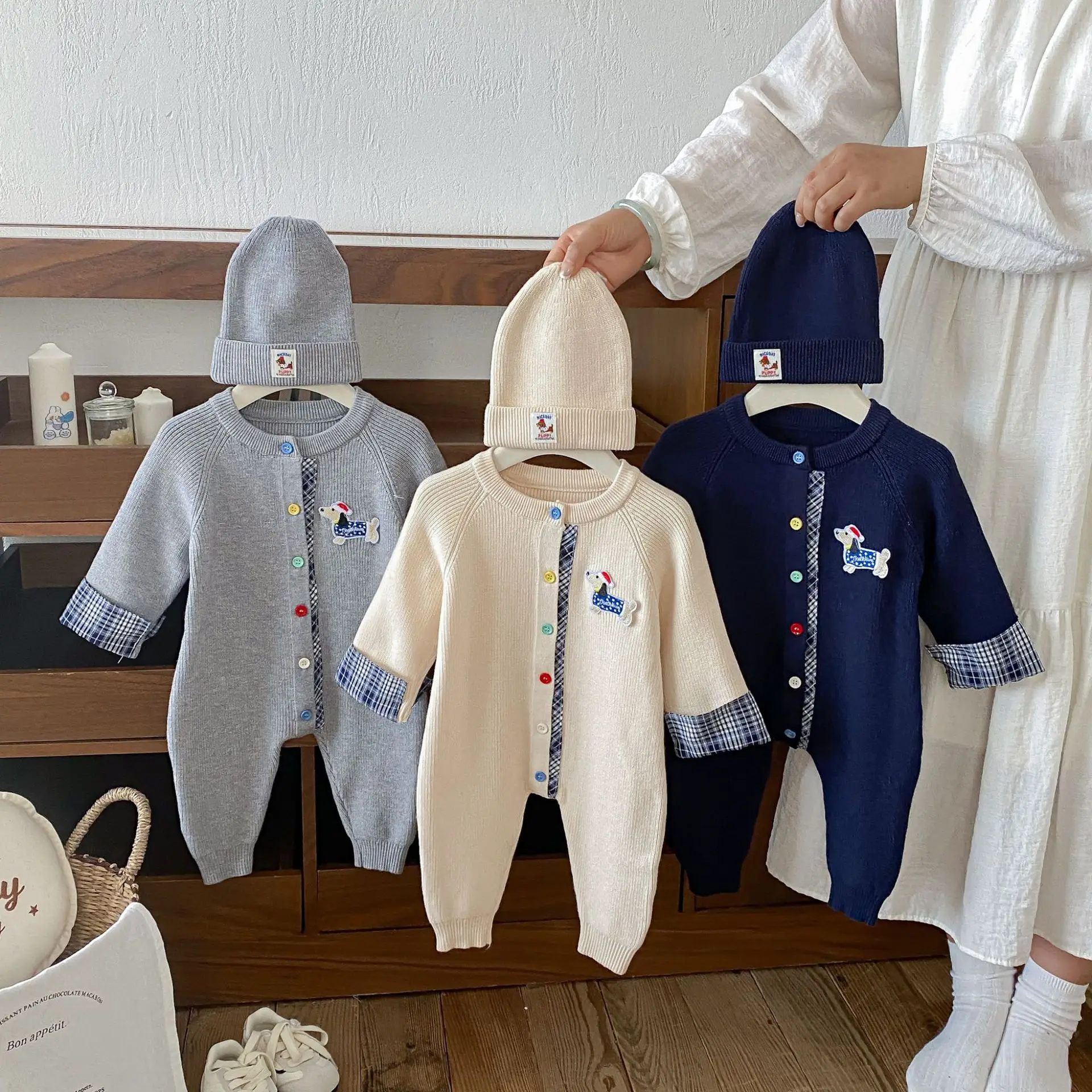 mono-de-punto-con-capucha-de-manga-larga-estilo-coreano-para-bebe-unisex-para-otono-ropa-de-escalada-al-aire-libre-con-diseno-de-perro-salchicha-para-bebe