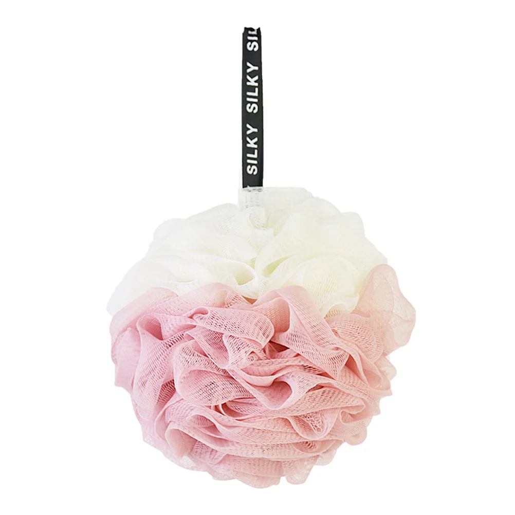

2pcs Large Shower Ball Bath Ball Double Color Mesh Sponge Pouf For Women Soft Exfoliating Cleansing Body Wash Relaxing Spa Care