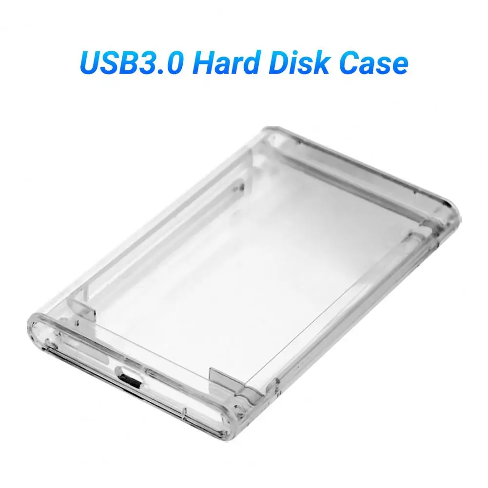 3.5-Inch Hard Disk Box Case HDD/SDD Storage Transparent SATA USB3.0 Hard Disk Case for Laptop Desktop