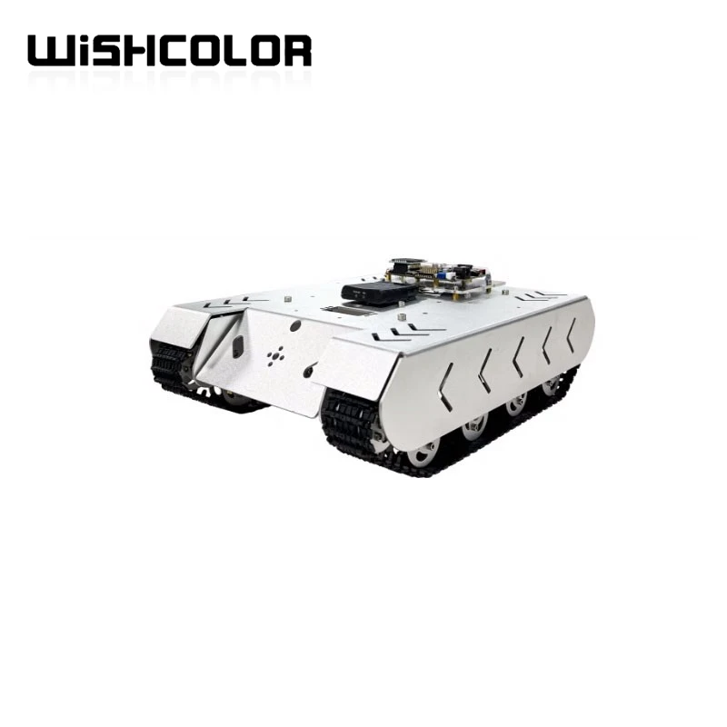 Wishcolor TR600 Mini White Tank Chassis Robot Chassis Open Source Development Platform (Chassis with Motors)