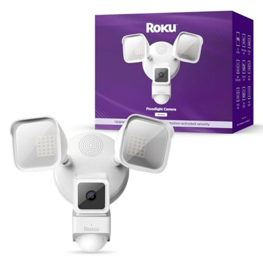 

Floodlight Camera for Home Security Wired Outdoor Security Camera with 270° 1080p HD Night Vision Dimmable Floodlights Motion a