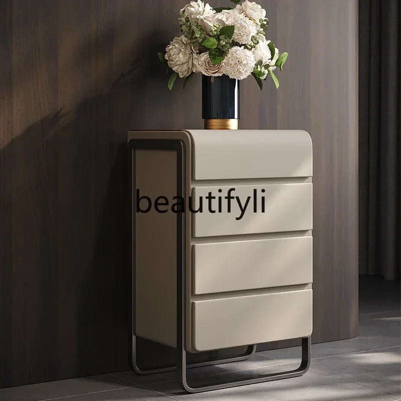 09 خزانة بأدراج تخزين لغرفة النوم من خشب الجوز الفاخر والحديث المخصصة وثلاثة أربعة ستة خزانة عمودية #2