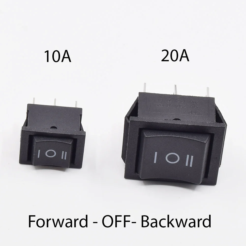 1PC 10A/20A 3V-36V Forward & Reverse Backward Switch Converter DC Motor CW CCW Button Rocker Power polarity inversion Switch