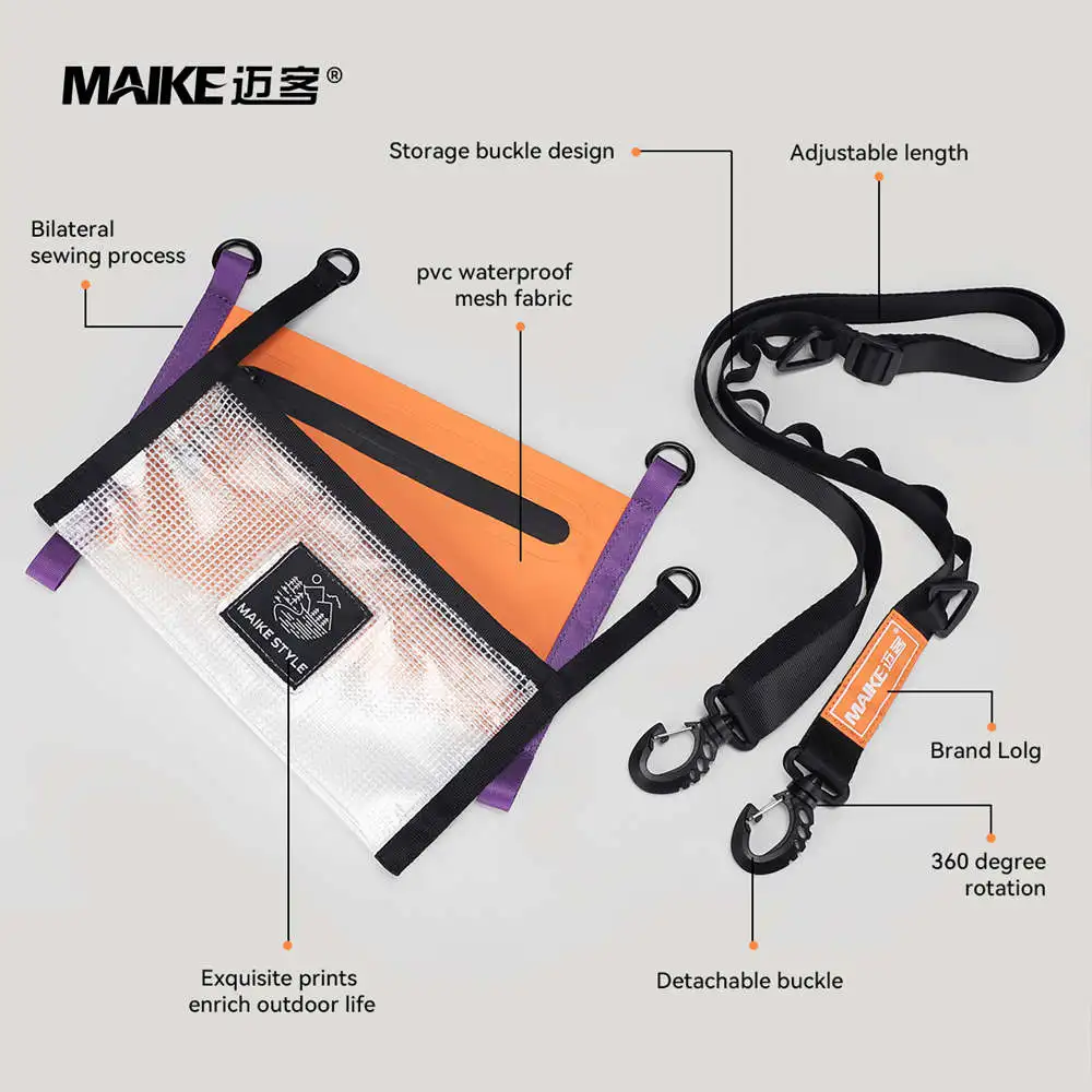 Maike – trousse de toilette sèche étanche, rangement de natation, kayak, bateau, plage, déplacements, sacs de toilette étanches pour téléphone portable