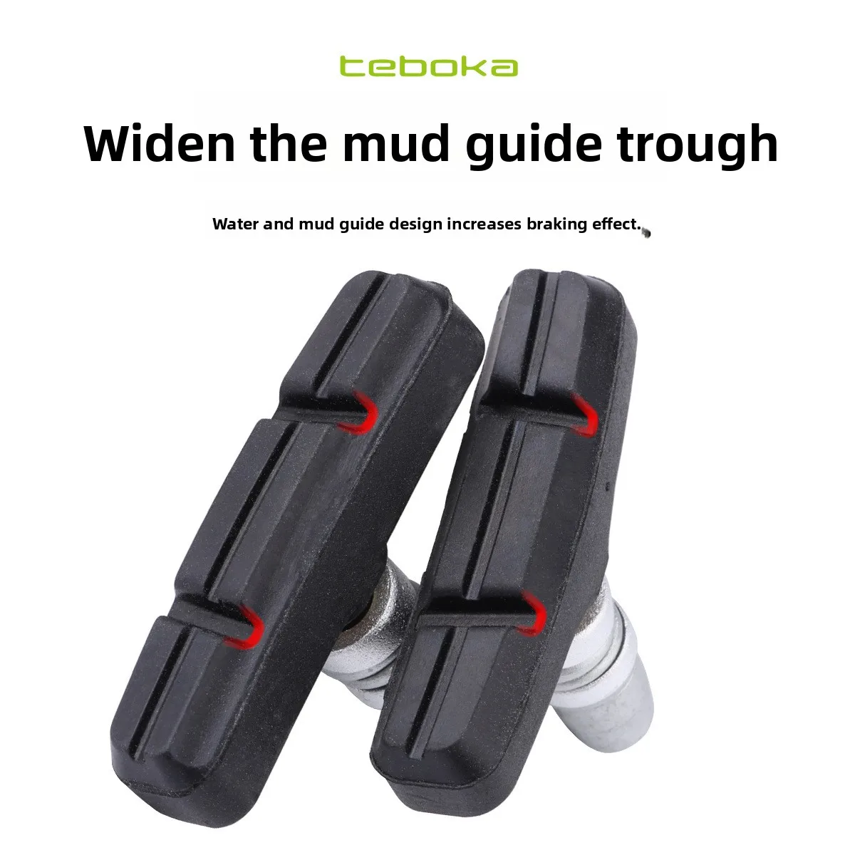 

MTB V-Shaped Brake Pads Road Bike Rubber Brake Pads Silent And Wear-Resistant Brake Pads Bike Accessories 55mm 60mm 70mm