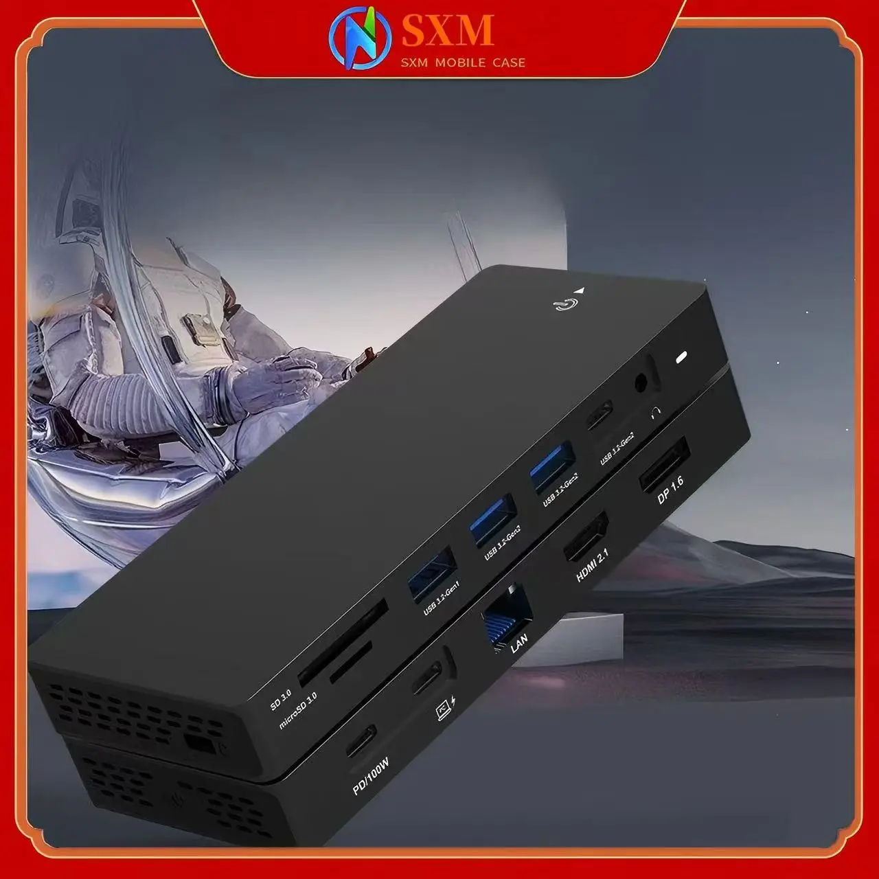 

Многоэкранный дисплей Type-C с двумя DP HDMI, преобразователь концентратора высокой четкости 4k60 Гц, док-станция 10 Гбит/с