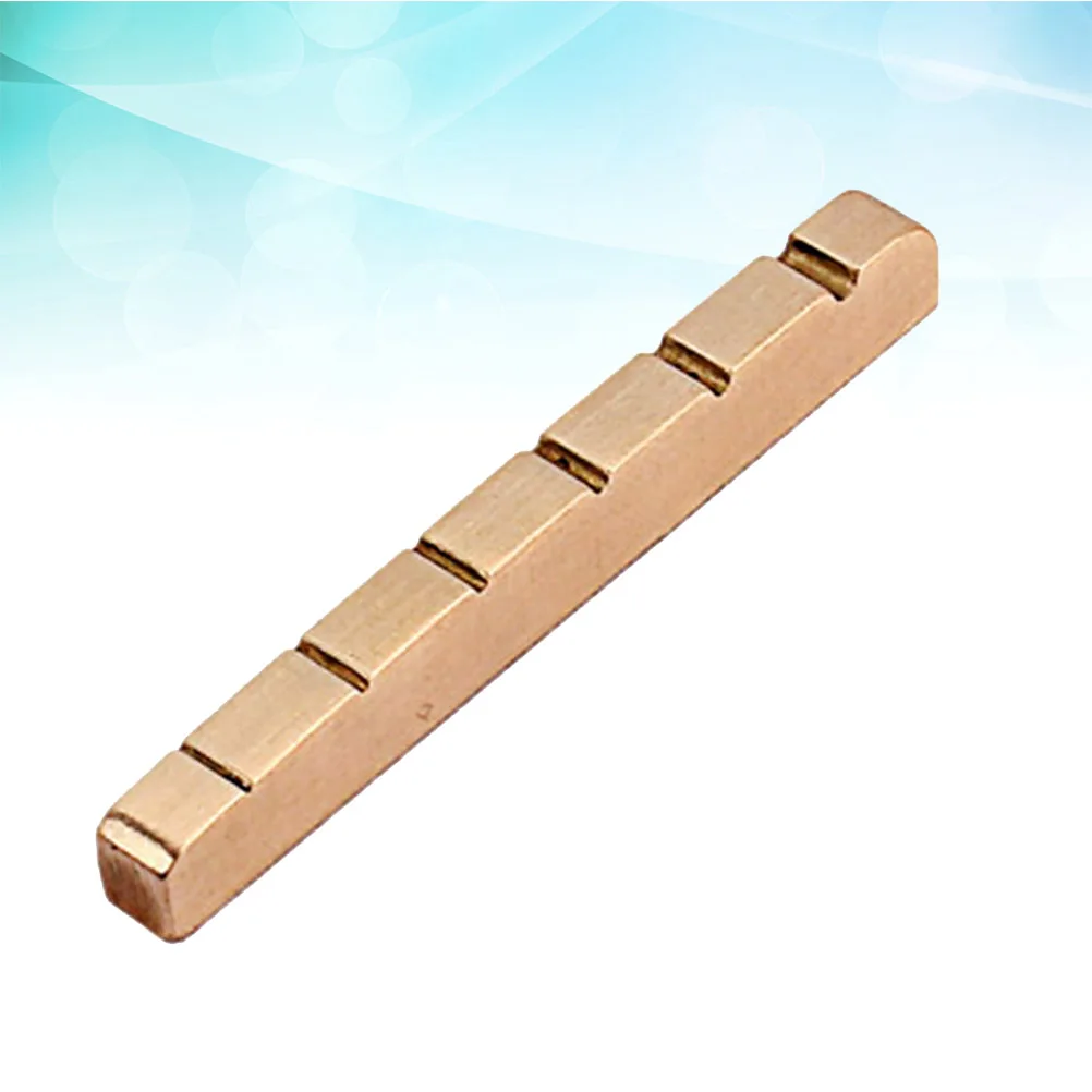 

43Mm Slotted For 6-String Electric Slotted Nuts Guitar Nuts Bass Instrument Accessory Metal Guitar Parts