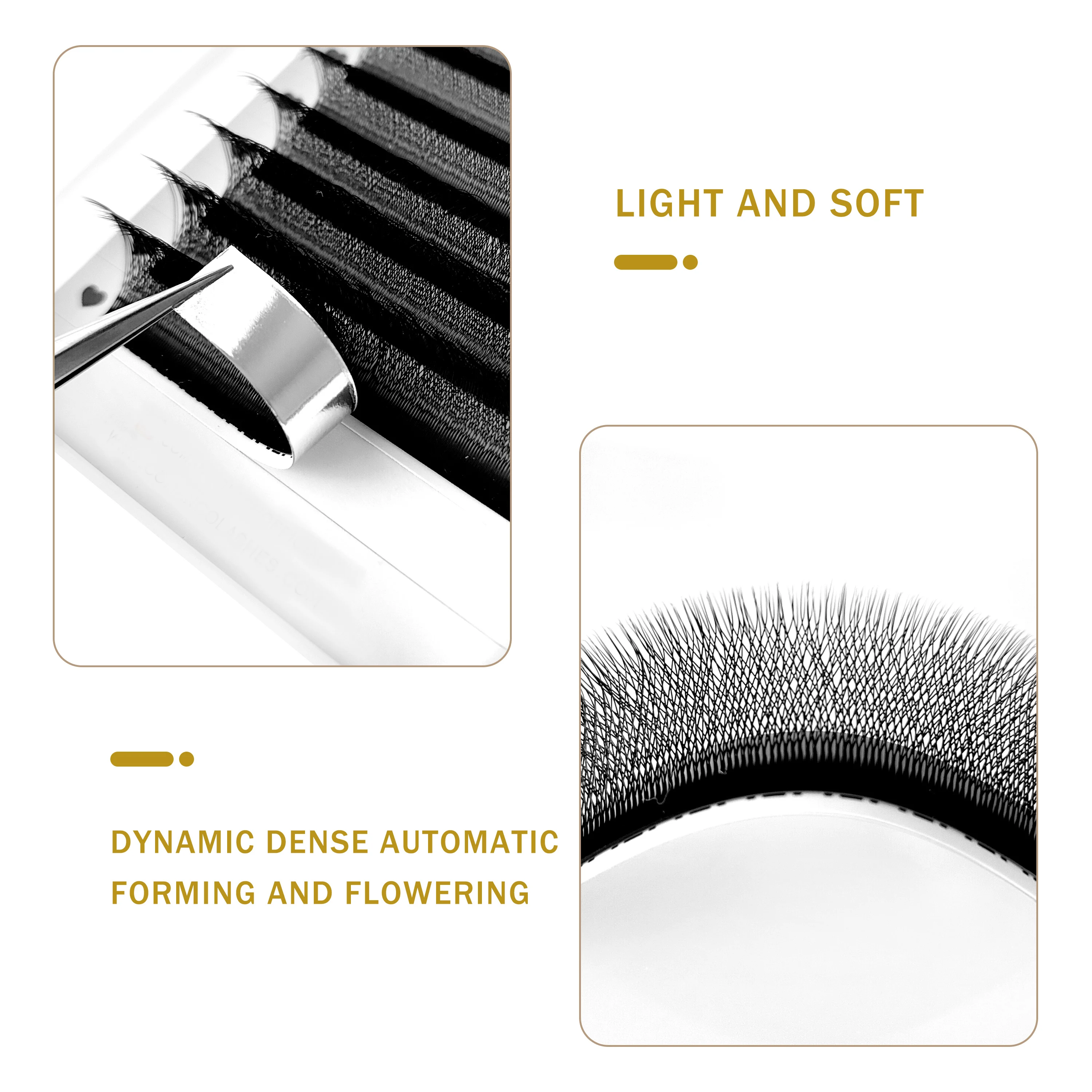 CoMango 3D W-Shaped Eyelashes Extensions C/D Curl High Quality Idividual Lash pestañas Makeup Volume Fans Hybrid Cat  Eye Lashes