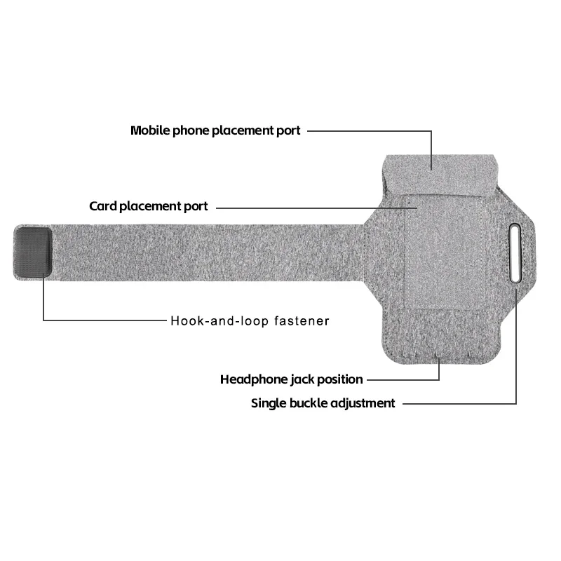 HAISSKY حقائب ركض رفيعة للغاية حزام ذراع رياضي لهاتف iPhone 17 16 15 14 13 Pro Max17 Air 15 Plus Samsung S25 Ultra Xiaomi Arm Pouch