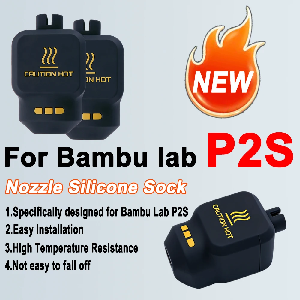 

For Bambu Lab P2S Nozzle Silicone Sock Hotend Protective Cover Tested & Approved Sleeve For Bambulab P2S Hotend P2S Accesories