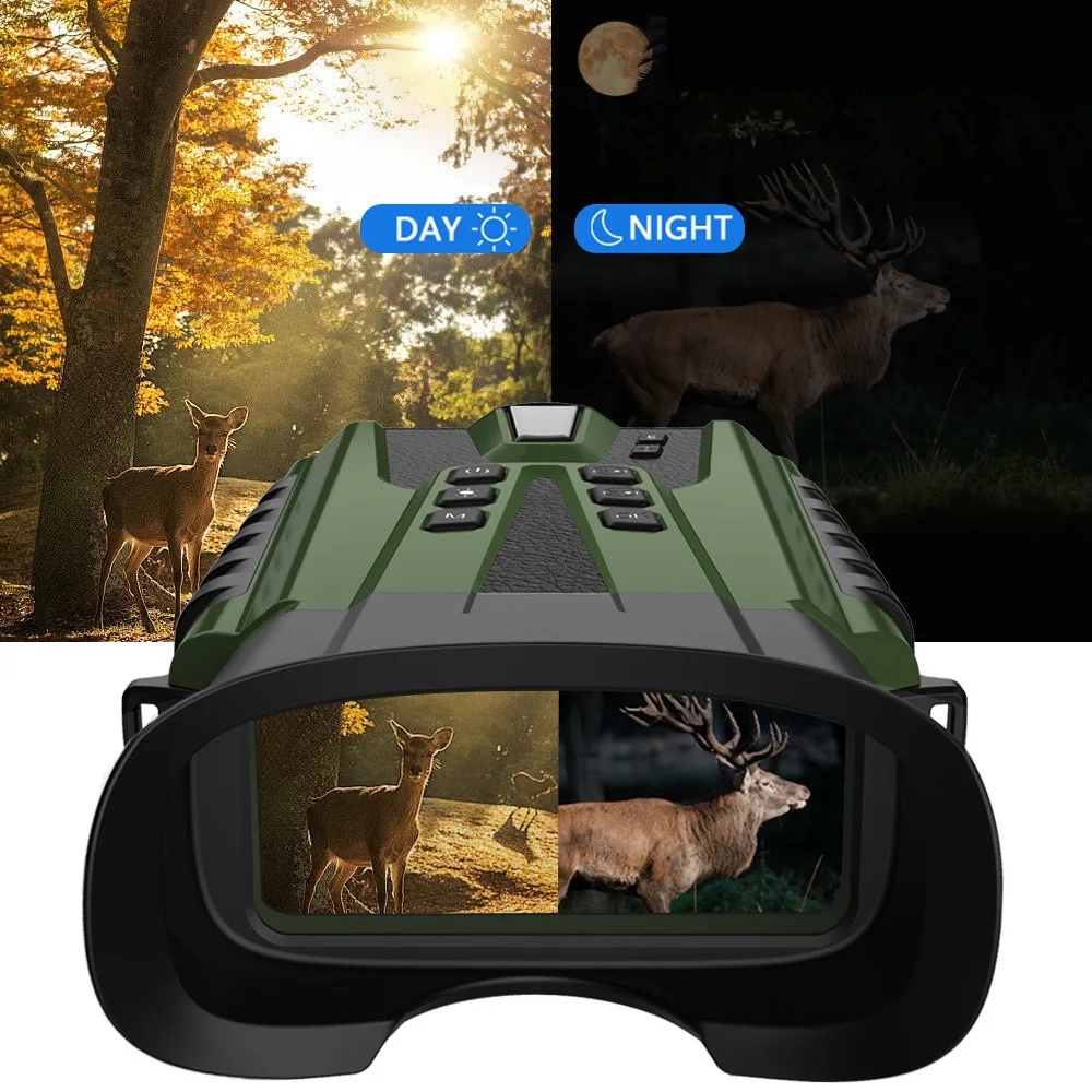 Night Vision Binoculars for Adults with Full Color Night Vision Backlit Buttons 4x Optical Zoom 8x Digital Zoom 250-300m Viewing