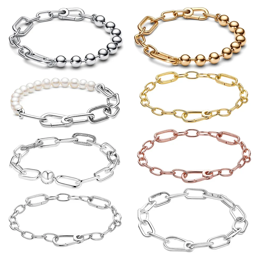 2024 Bracelet Me Pearl Chain Link Bracelets fit for Charms New Me Collection for Women Fine  Jewelry Lover Gift